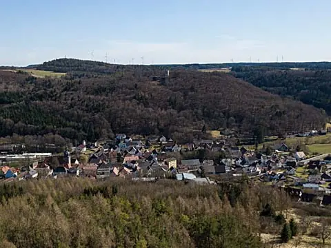 Foto über die Bäume Richtung Kasendorf