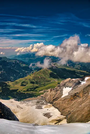 Blick Vom Jungfraujoch Ins Tal